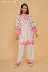 Shivani in Printkari Poly Muslin Co-ord set in Off White PINK