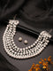 White Pearl Beaded Multi Layered Trendy Choker Necklace Jewellery Set