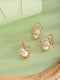 Elegant Pearl Pendant with Modern Gold-Tone Design