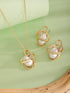 Elegant Pearl Pendant with Modern Gold-Tone Design