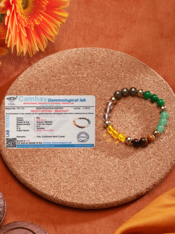 Chakra Balancing Multi Crystal Bracelet for Healing & Meditation