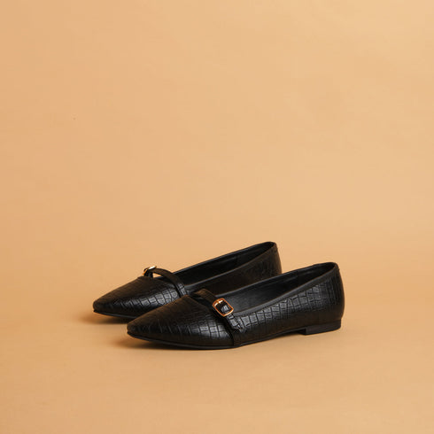 Celo Textured Ballerinas