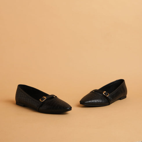 Celo Textured Ballerinas