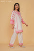 Shivani in Printkari Poly Muslin Co-ord set in Off White PINK