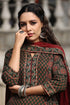 Women Green Printed Pure Cotton Anarkali Kurta Set