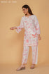 Printkari Poly Muslin Co-ord set in Pink with Red