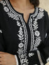 Saba Chikankari Long kurta in Modal Silk - Black
