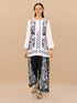 Saba Chikankari Cord Set in Poly Muslin Set - Black