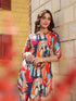 Women Multi Printed Pure Cotton Tunic With Printed Trousers