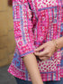 Women Pink Abstract Print A-Line Pure Cotton Kurti