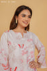 Printkari Poly Muslin Co-ord set in Pink with Red
