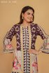 Printkari Poly Muslin Co-ord set in Brown Mulicolour