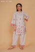 Printkari Poly Muslin Co-ord set in Off White Red