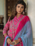 Women Fuchsia Paisley Printed Pure Cotton Kurta With Printed Trouser And Dyed Dupatta