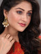 Gold Plated Kundan Modern Chandbalis Earrings