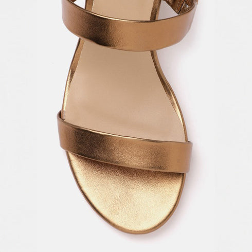 Women's Double Strap Open Toe Block Heel Sandals