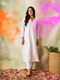 Hand Embroidery Chikankari Long Kurti for Women White-5