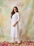 Hand embroidery Chikankari Long Kurta-White