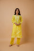 Fizaa Yellow Chikankari Chanderi Silk Kurta