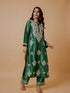 Saba Silk Chikankari Kurta Set for Women - Mehndi Green