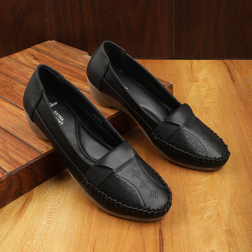 Women's Perforated Slip-On Wedge Loafers