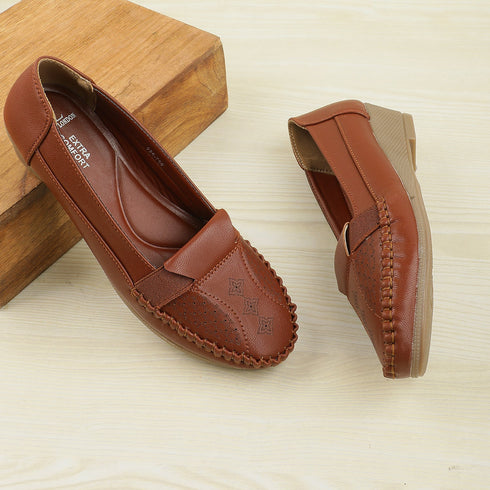 Women's Perforated Slip-On Wedge Loafers