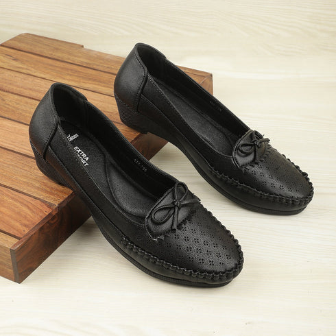 Women's Decorative Low Wedge Loafers