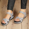 Women's Grey Bow Strap Comfort Sandals