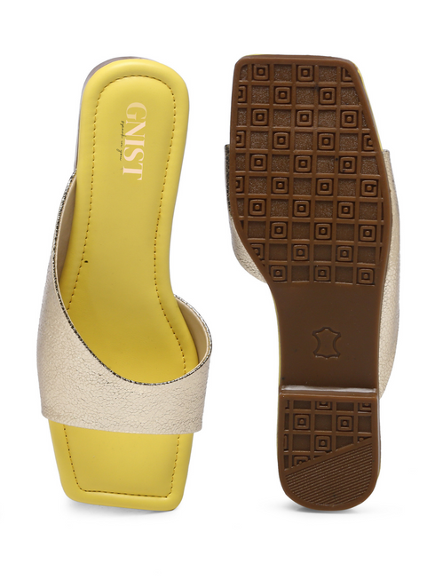 GNIST Yellow Trendy Flats