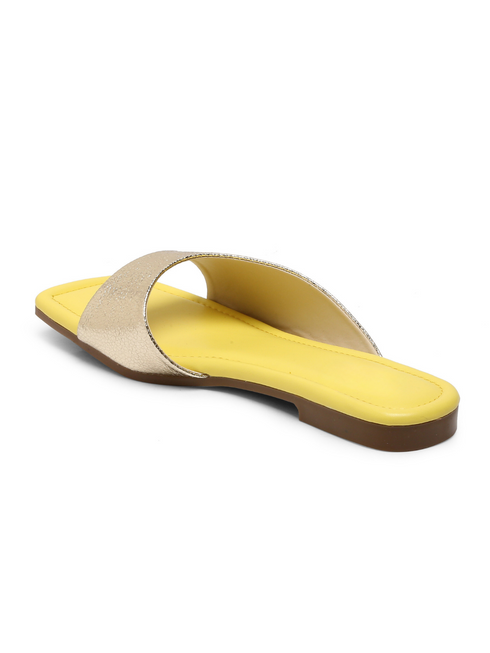 GNIST Yellow Trendy Flats