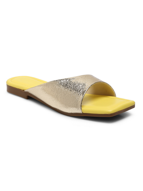 GNIST Yellow Trendy Flats