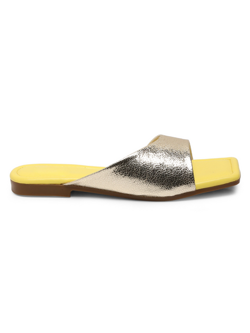 GNIST Yellow Trendy Flats