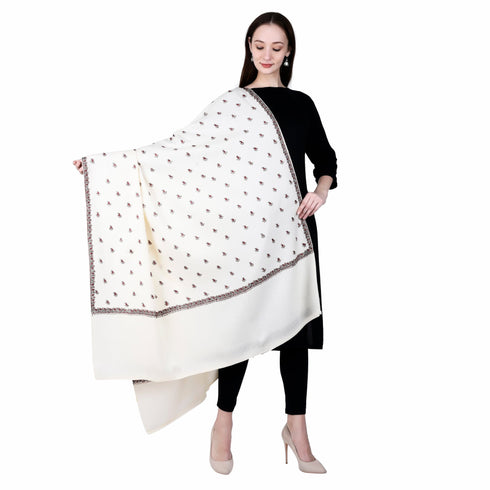 Women's Hand Embroidered Wool Shawl