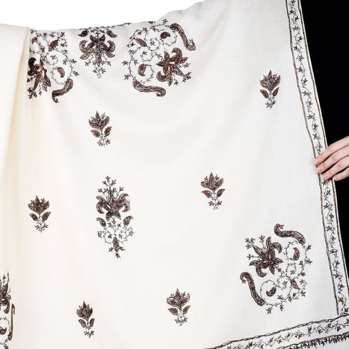 Women's Hand Embroidered Wool Shawl