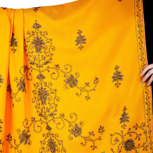 Women's Hand Embroidered Wool Shawl