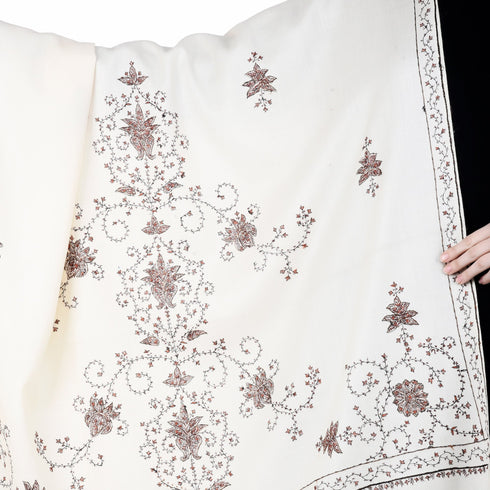 Women's Hand Embroidered Wool Shawl