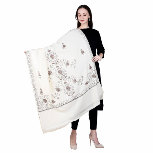 Women's Hand Embroidered Wool Shawl