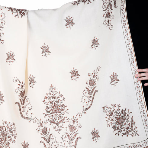 Women's Hand Embroidered Wool Shawl