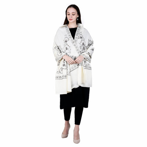 Women's Hand Embroidered Wool Shawl