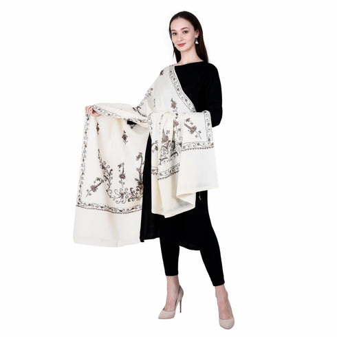 Women's Hand Embroidered Wool Shawl
