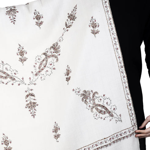 Women's Hand Embroidered Wool Shawl