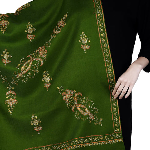 Women's Hand Embroidered Wool Shawl