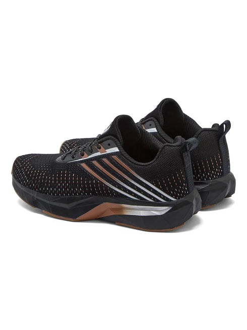 AMPOR Black Men's Running Shoes