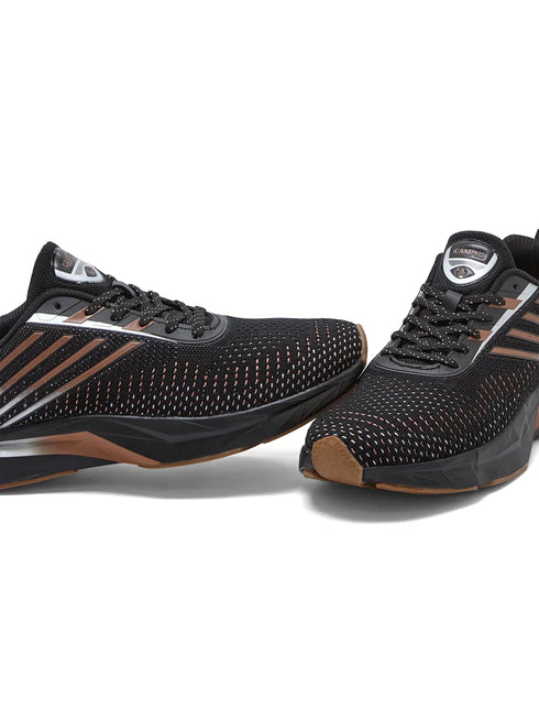 AMPOR Black Men's Running Shoes