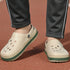 Men Perforated Two Tone Slip On Clogs
