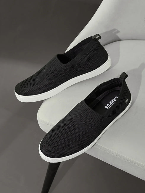 AXTO Black Men's Walking Shoes