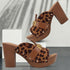 Women's High Block Heel Platform Mule Sandals