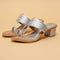 Arzu Metallic Kolhapuri Heels