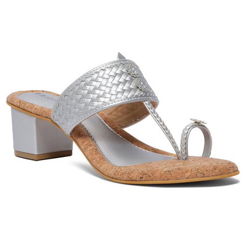 Arzu Metallic Kolhapuri Heels