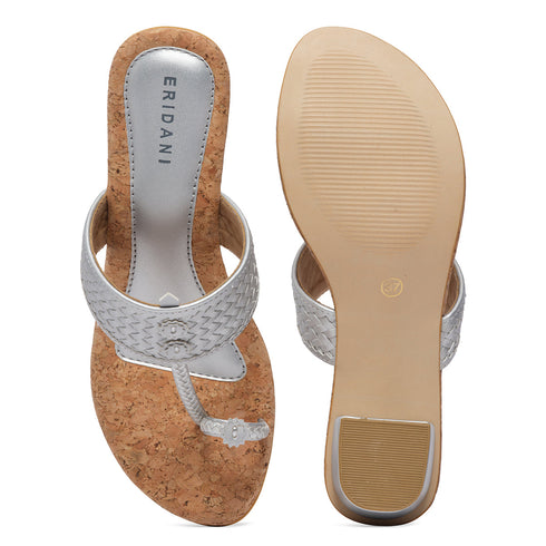 Arzu Metallic Kolhapuri Heels